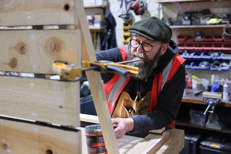 Druid: carpenter Gus Dewar. Photograph: Dara Mac Dónaill