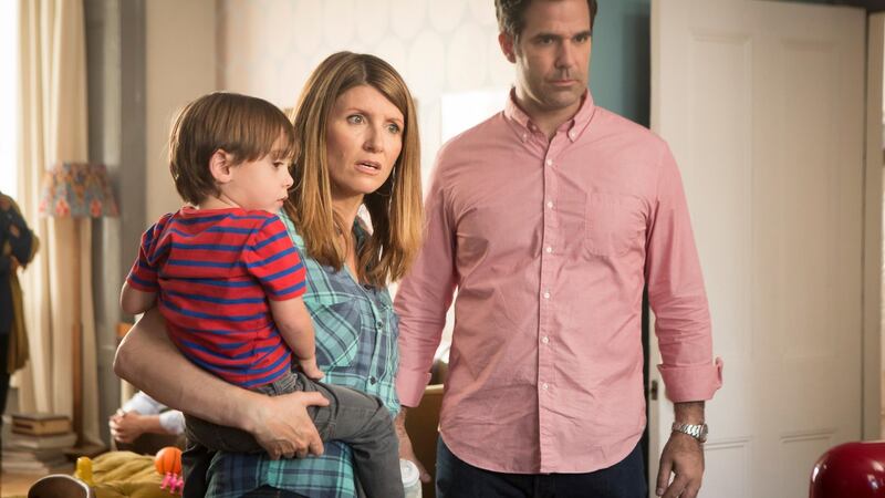 ‘Well, this is awkward: Horgan began collaborating with Rob Delaney, meeting on Twitter, and writing and starring in ‘Catastrophe’, which first aired on Channel 4 in 2015