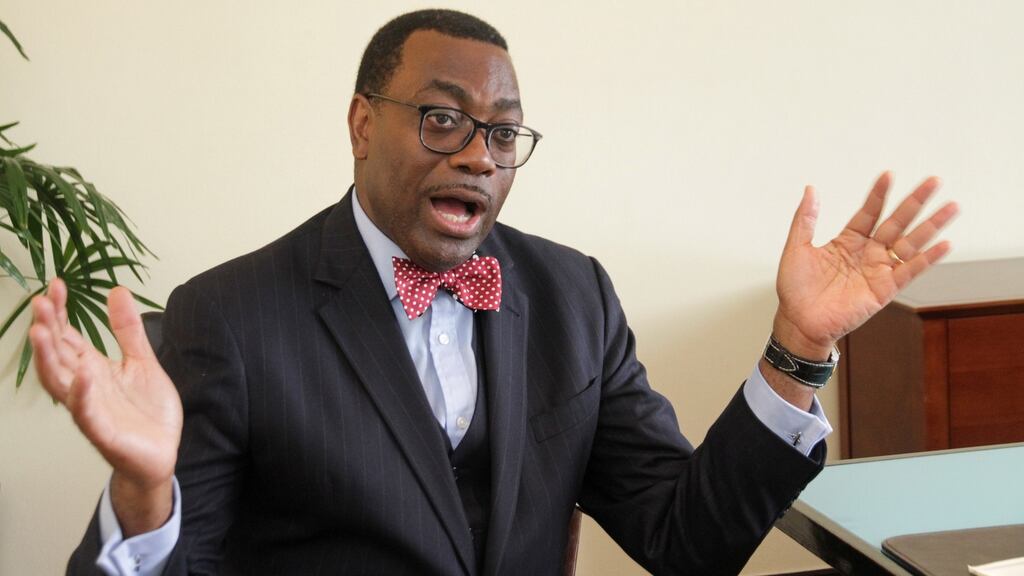 African Development Bank president Akinwumi Adesina says Brexit is threatening Africa’s economic prospects in a way that’s “increasing by the day”. Photograph: Emmanuel Herman/Reuters