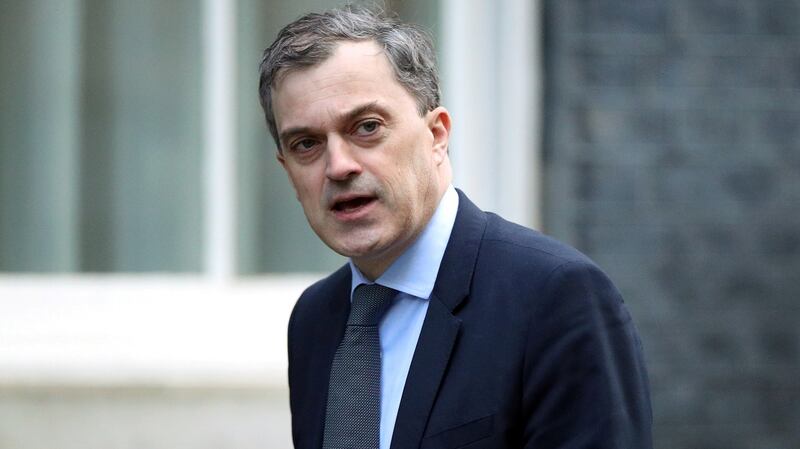 Britain’s Secretary of State for Northern Ireland Julian Smith arrives at Downing Street on Monday. Photograph: Hannah McKay/Reuters