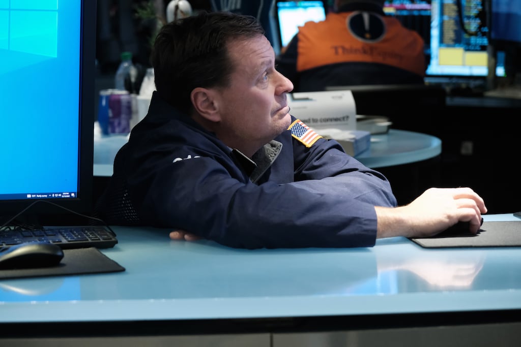 Stock market indices may have climbed since October but risk appetite is low and allocations are still defensive. Photograph: Spencer Platt/Getty Images