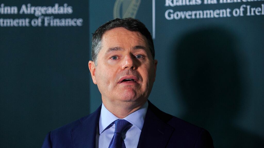Minister for Finance  Paschal Donohoe:  he will opt for a more cautious budget as the prospect looms of a no-deal Brexit.  Photograph: Gareth Chaney/Collins