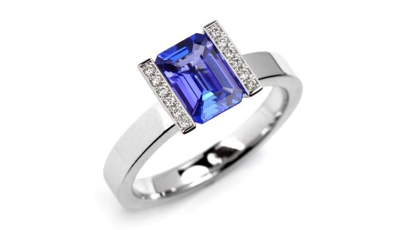 Tanzanite, sourced in Tanzania, is a rich coloured gemstone in deep blues with purple hues
