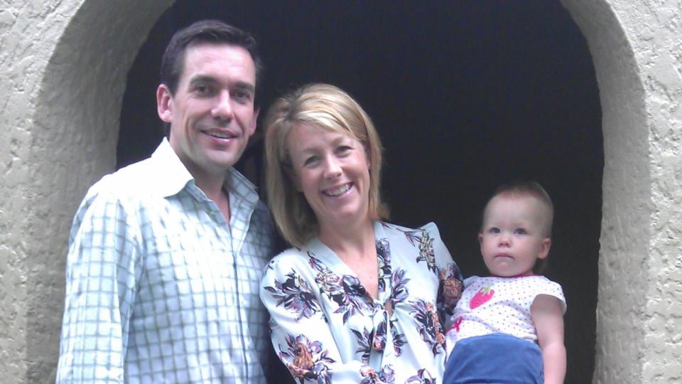 Irish in Australia: Clodagh and Jonathan Logue with their youngest child, Eleanor, in Sydney