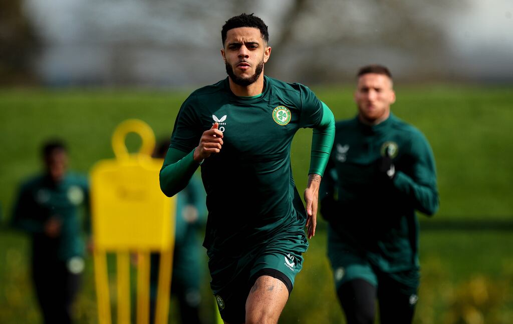 Andrew Omobamidele has joined the Ireland squad with John Egan a fitness doubt. Photograph: Ryan Byrne/Inpho