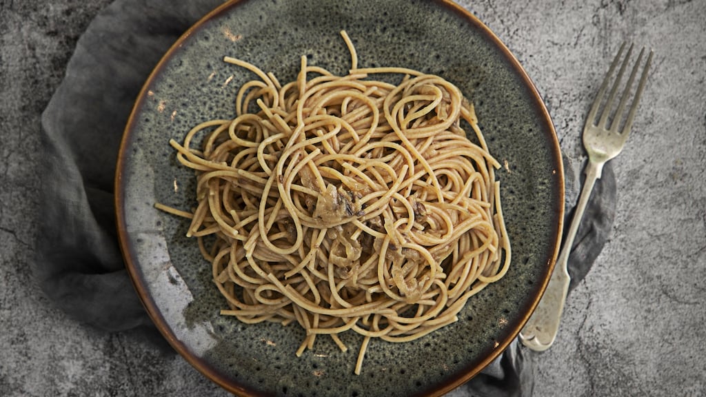 Bigoli in salsa. Photograph: Harry Weir