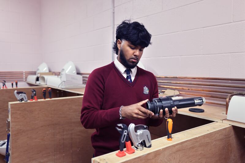 12/05/2025 - NEWS - ADAMSTOWN CC
Student Musfigue, at Adamstown Community College.
Photograph: Dara Mac Dónaill / The Irish Times