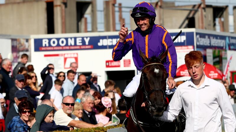 Easy Game ridden by Ruby Walsh wins the Galmont.com & Galwaybayhotel.com Novice Hurdle during day one of the Galway Summer Festival at Galway Racecourse. Photo: James Crombie/Inpho