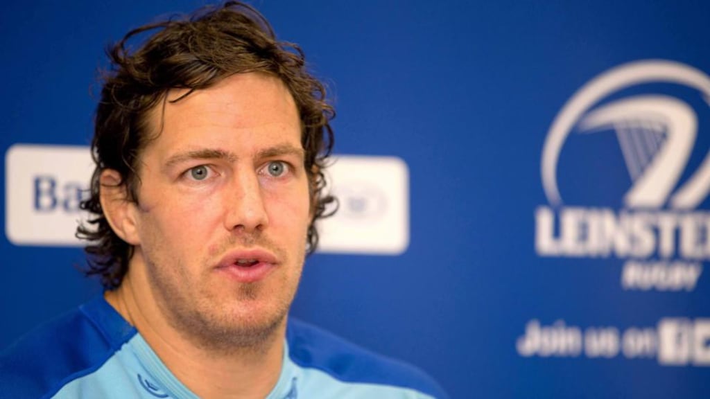 Mike McCarthy at a Leinster Rugby press conference: “I really want to go on the tour as everyone does but I don’t think I can look any further than my form for Leinster and a strong finish to the season.” Photograph: Inpho . ,