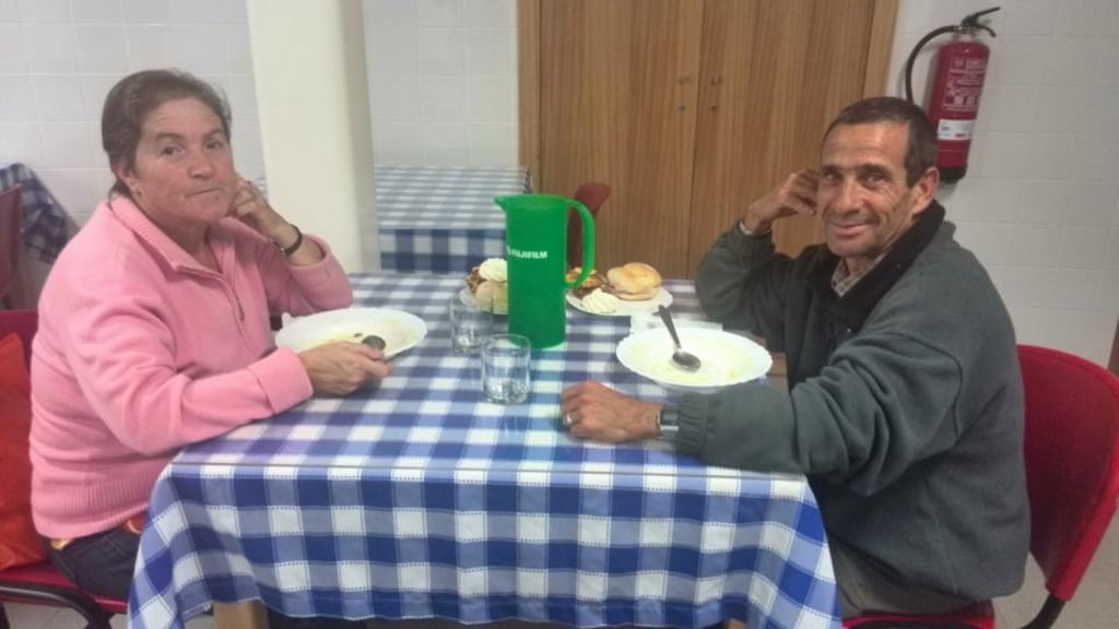 Mario Silva and Elisa Teixeira at the Lar Sant’Ana soup kitchen in Matosinhos