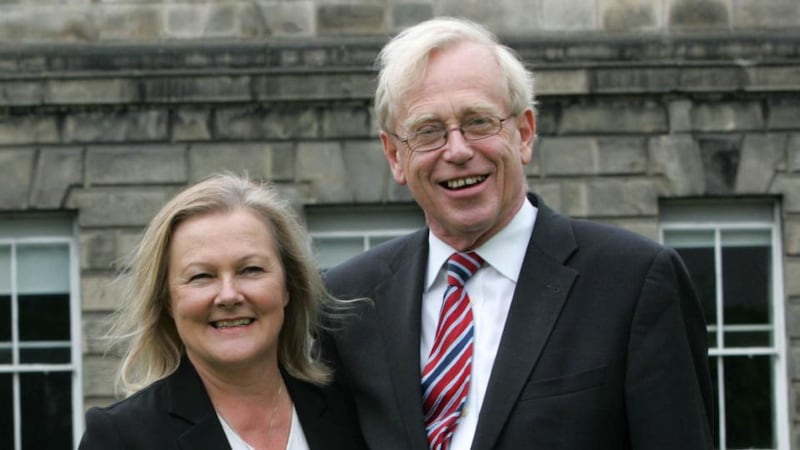 Alexis Fitzgerald and his wife Mary Flaherty at Leinster House. File Photograph: Eric Luke/The Irish Times