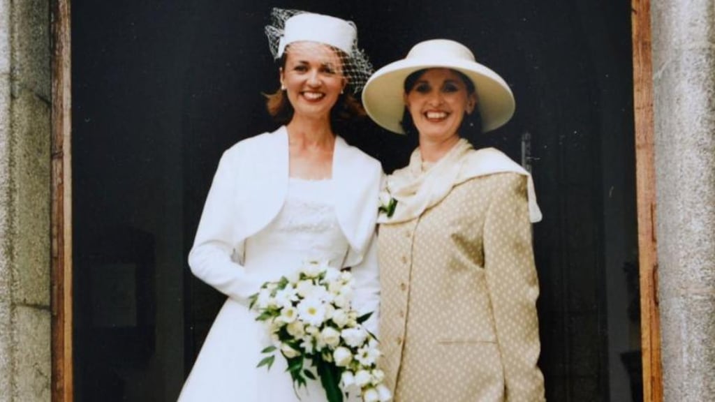 “For me she will always be the mum who walked me down the aisle and gave me away. I was only 24, and she was 41, my age now”: Corrina Moore on her wedding day with her mother, Marie Fleming