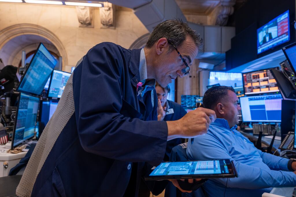 The power of the magnificent seven stocks can also work in reverse as investors found out last week. Photograph: Spencer Platt/Getty