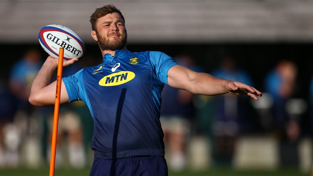 Duane Vermeulen during South Africa training at Latymer Lower School in London, England. Photo: Steve Haag/Gallo Images/Getty Images