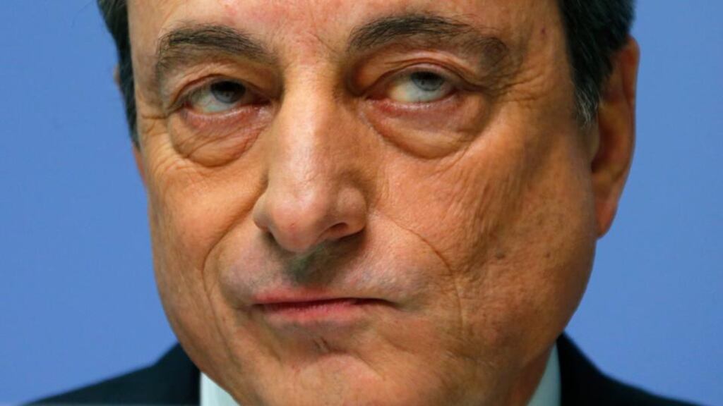 European Central Bank president Mario Draghi said 20 per cent of the asset purchases would be subject to risk-sharing. Photograph: Reuters