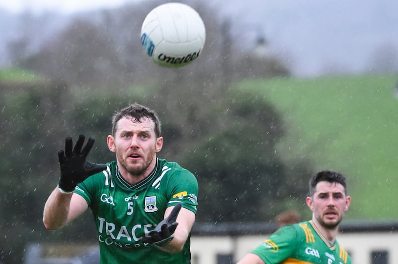 Fermanagh's Declan McCusker in action against Donegal during Sunday's Allianz Football League Division Two match in Letterkenny. Photograph: Andrew Paton/Inpho