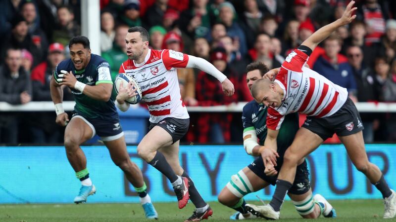 Tom Marshall scored a brace of tries in Gloucester’s bonus point win iover Connacht. Photograph: David Davies/PA