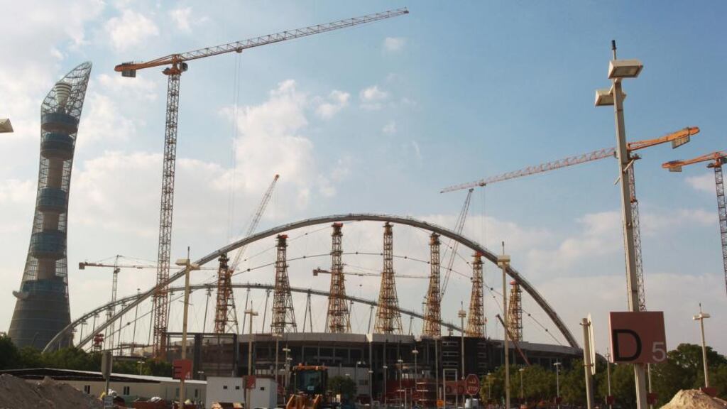 The Khalifa Stadium in Doha which is undergoing complete renovation in preparation to host some of the matches for the 2022 World Cup in Qatar.