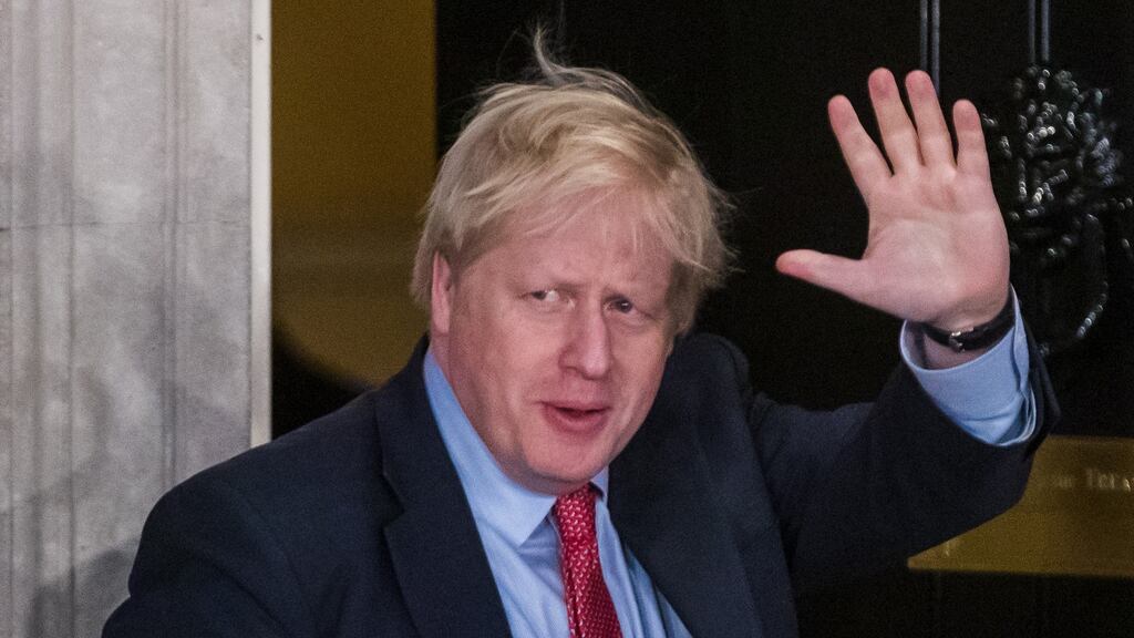 Conservative Party led by British prime minister Boris Johnson has won the general election with an overall majority. Photograph: Vickie Flores/EPA