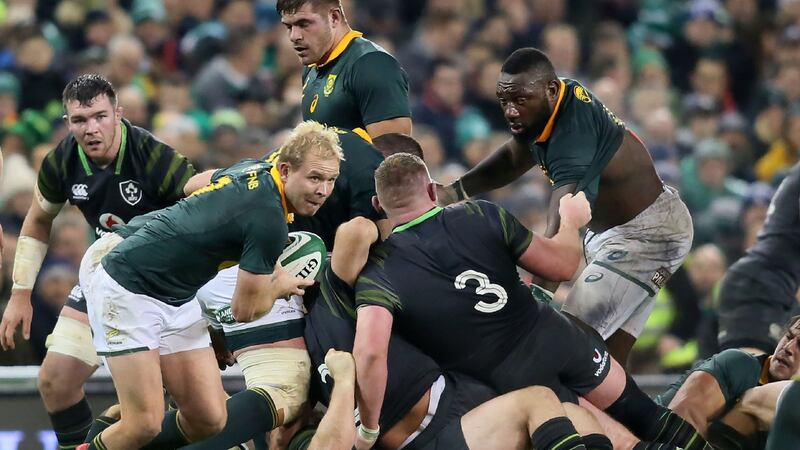South Africa’s scrumhalf Ross Cronje . Photograph: Getty Images