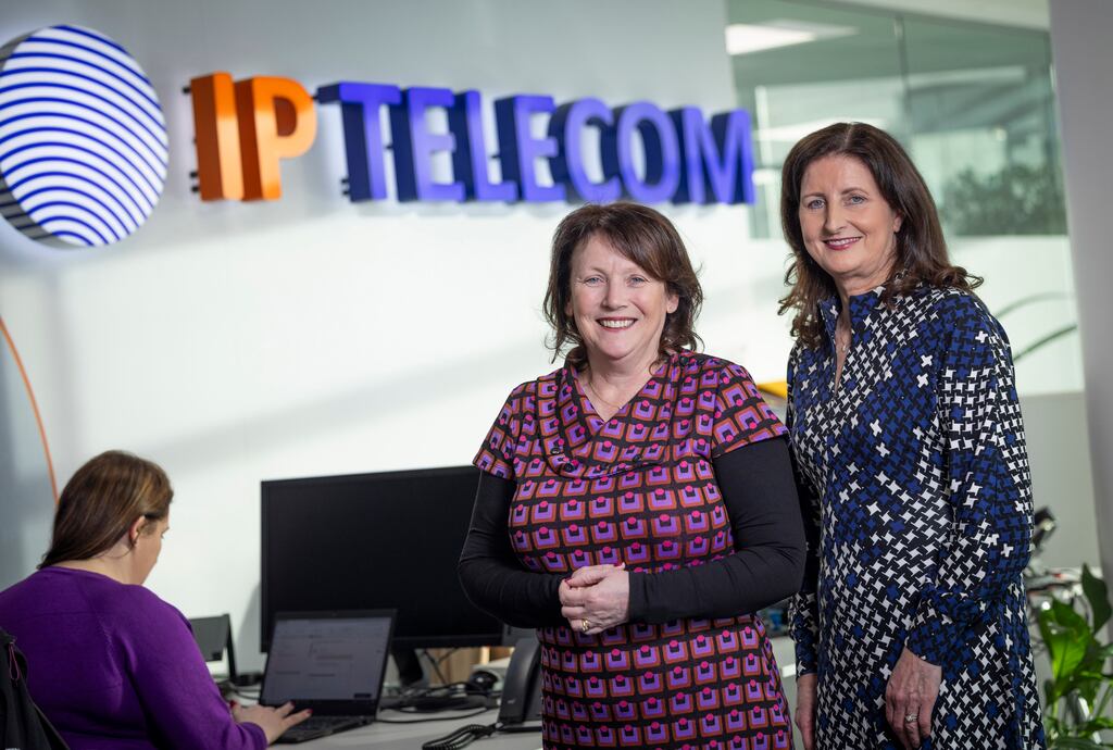 Shena Brien, chief executive and co-founder of IP Telecom with Edel Creely, chair of the board