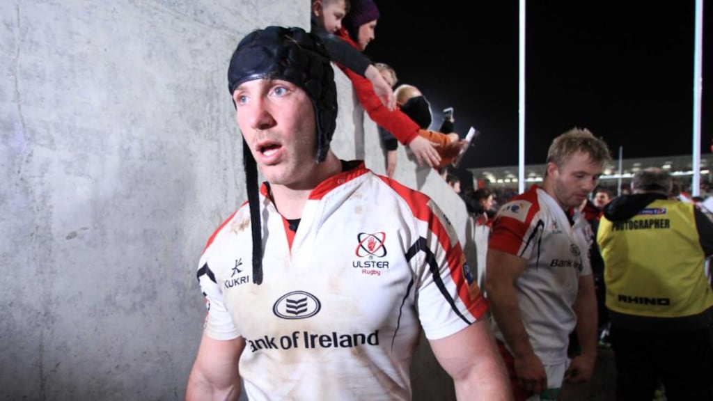 Ulster’s Stephen Ferris after his return to action against Scarlets last week.  Photograph: Darren Kidd/Presseye/Inpho