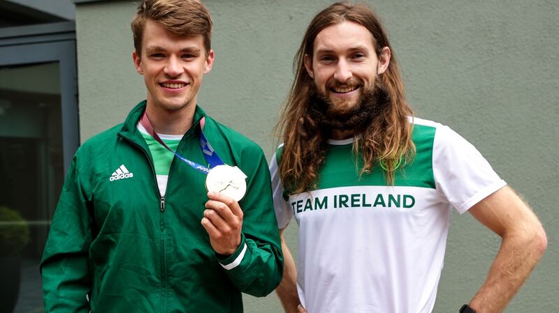 Ireland’s Olympic gold medalists Fintan McCarthy and Paul O’Donovan are competing in this weekend’s national rowing championships. File photograph: Inpho