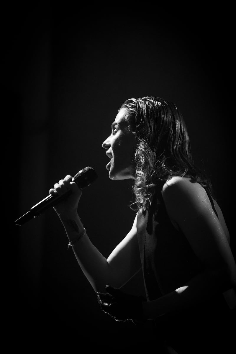 Redcar seems to have leant into the role of dancer on this tour. Photograph: Tom Honan.