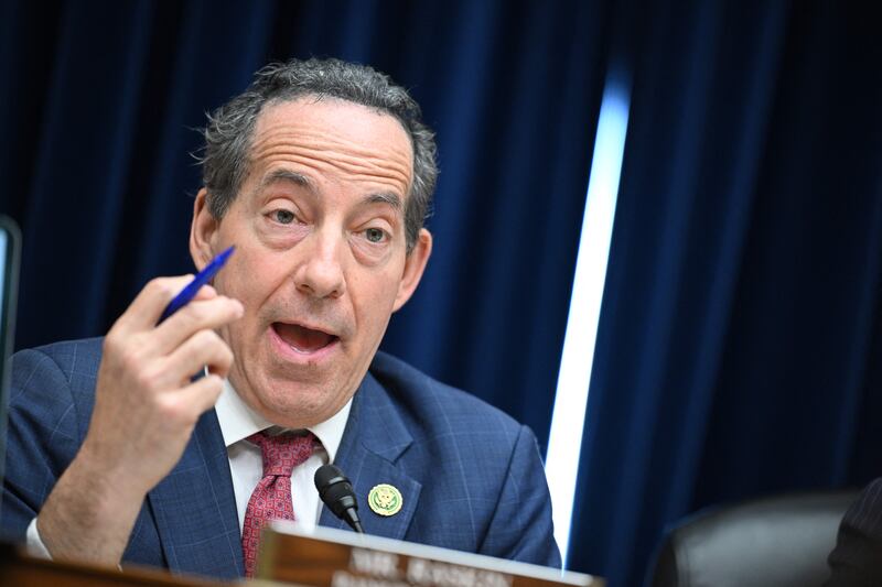 Democrat Jamie Raskin drew attention to what he said Donald Trump hadn't done. Photograph: Mandel Ngan/AFP via Getty Images