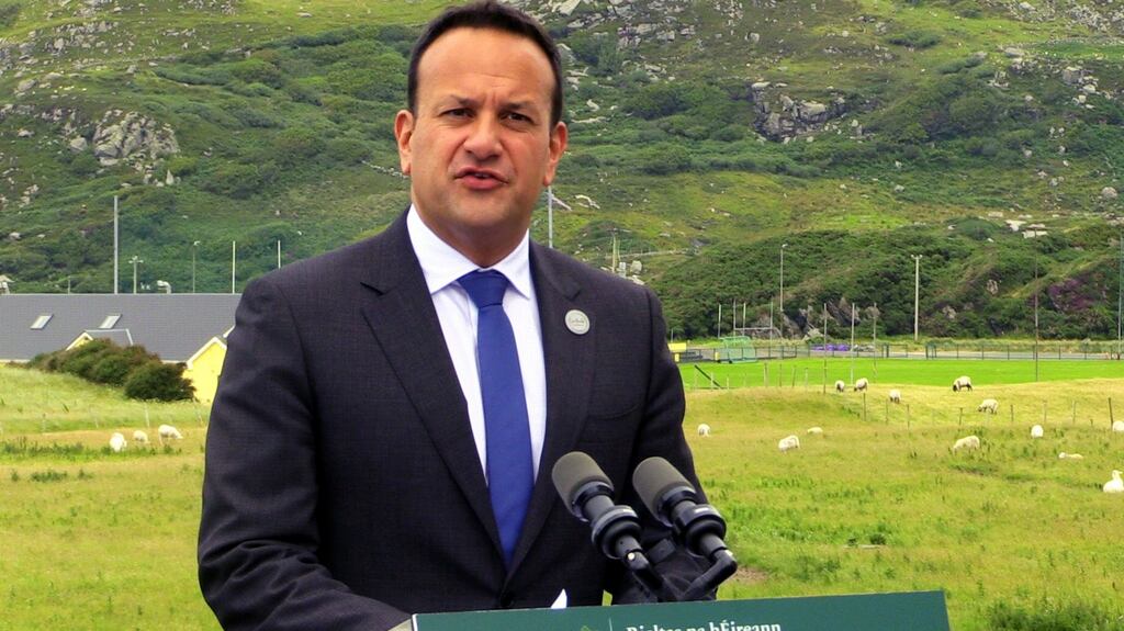 Taoiseach Leo Varadkar speaks to the media in Donegal after Thursday’s Cabinet meeting. Photograph: Michael McHugh/PA Wire