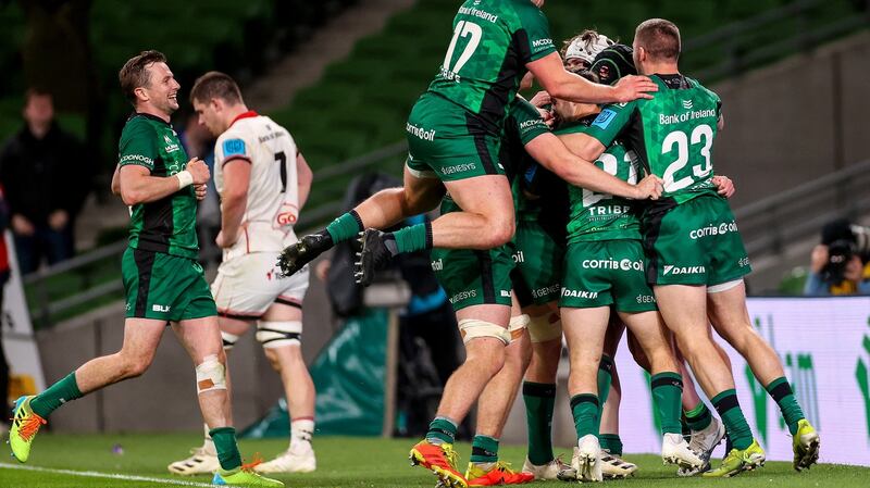 Connacht put on a show in front of a larger than usual home crowd in Dublin. Photograph: James Crombie/Inpho