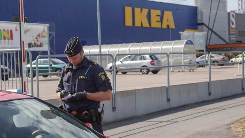 The Ikea store in central Sweden where the knife attack occurred. Photograph: Peter Kruger/EPA