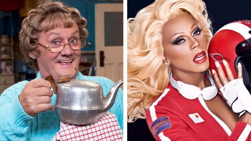 A lot in common: Mrs Brown and RuPaul. Photographs:  Graeme Hunter/Logo TV