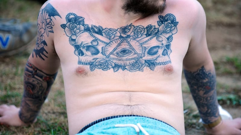 A festival goer at Longitude in Marlay Park, Dublin. Photograph: Aidan Crawley/The Irish Times