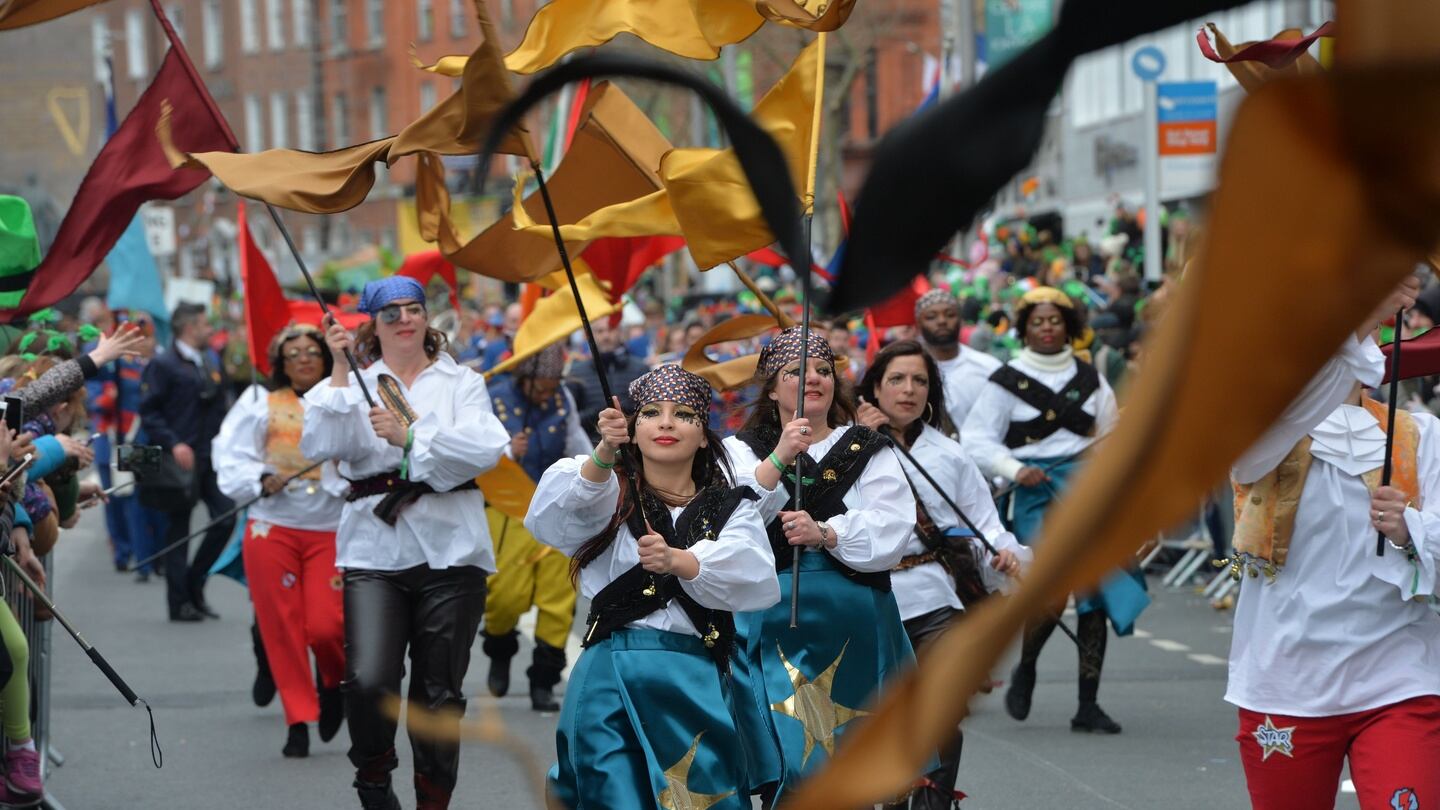 Performers in the St Patrick’s Day parade in Dublin. Photograph: Alan Betson/The Irish Times