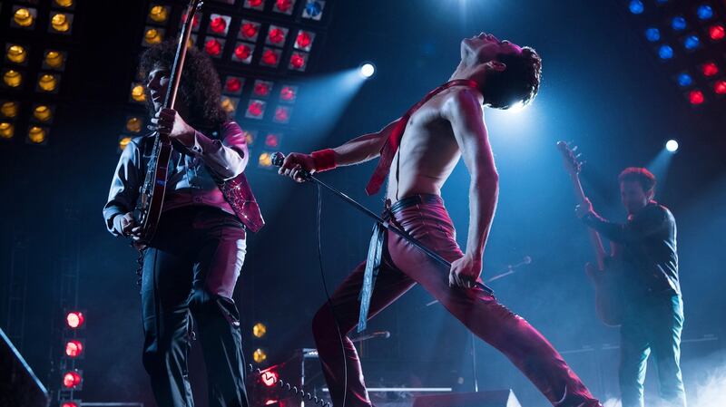 Gwilym Lee, Rami Malek and Joe Mazzello in Bohemian Rhapsody