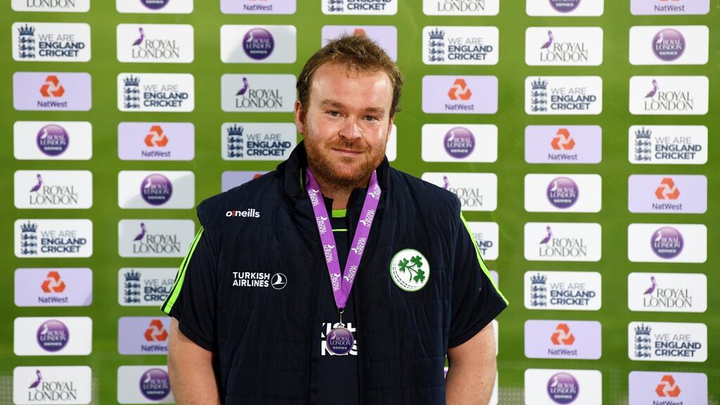 Paul Stirling was named man of the match after his 142 in Ireland’s win over England in Southampton. Photograph: Stu Forster/Getty