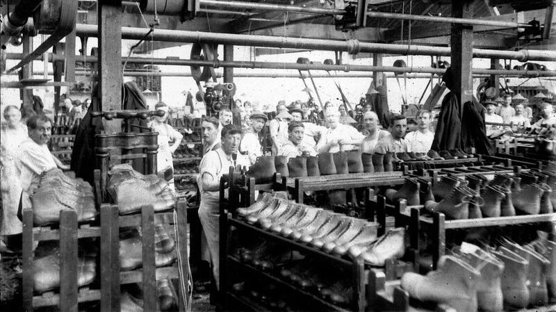 The Griggs family’s Cobb’s Lane factory in Northamptonshire, 1930s. Photograph: Courtesy of Dr Martens