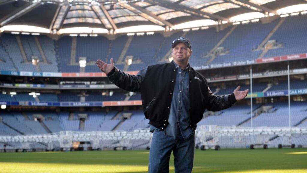 Garth Brooks in Croke Park in January. The American country singer had planned to play five concerts at Croke Park later this month. Photograph: Dara Mac Dónaill/The Irish Times