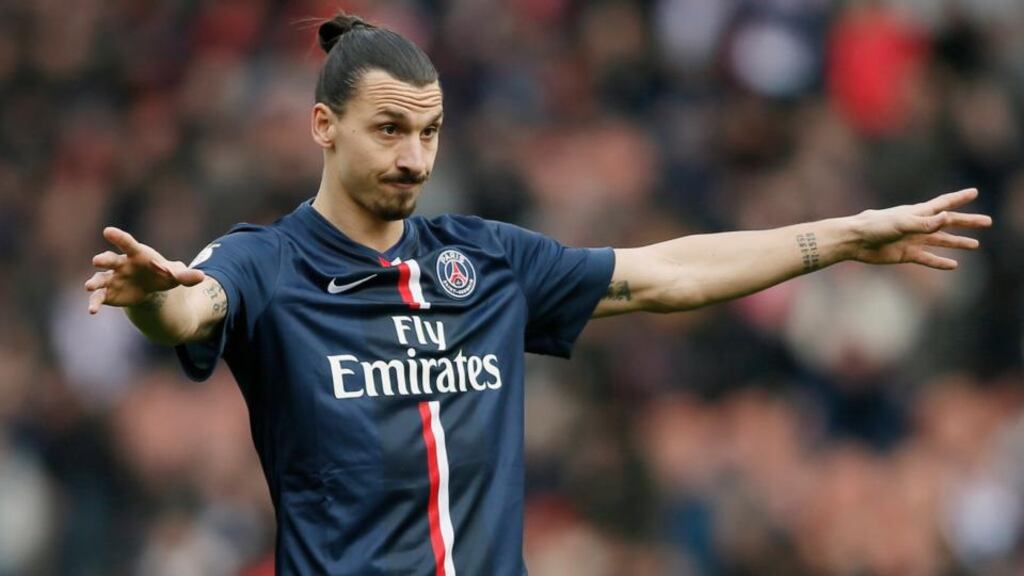 Paris St Germain’s Zlatan Ibrahimovic: the reality of financial fair play has kicked in for his team. Photograph: Gonzalo Fuentes/Reuters
