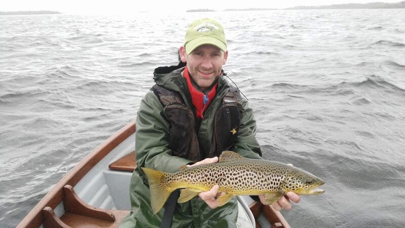 Stephen Lydon, Cong with Corrib trout.