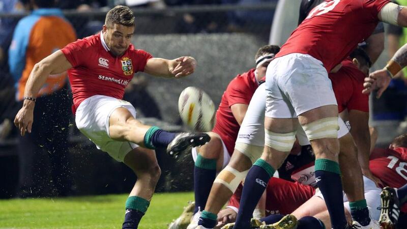 By the end of the win over the Barbarians. the Lions were grateful to kick for touch. Photo: Michael Bradley/Getty Images