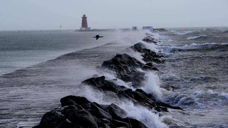 Storm Ophelia: The storm had dramatic effects on the coastline. Photograph: Cyril Byrne/The Irish Times