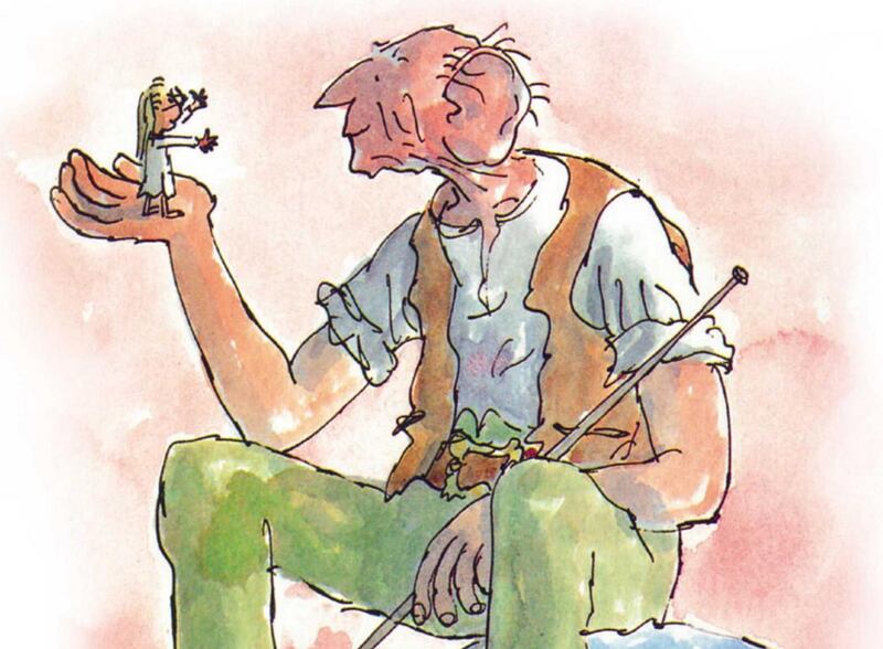 Cover illustration for  Roald Dahl’s The BFG  by Quentin Blake (Puffin)
