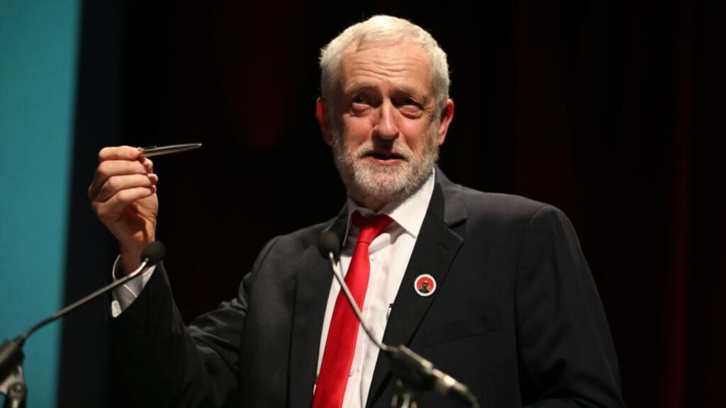 Labour leader Jeremy Corbyn told the Scottish Trade Union Conference how a Labour government would strengthen workers’ rights. Photograph: Jane Barlow/PA Wire