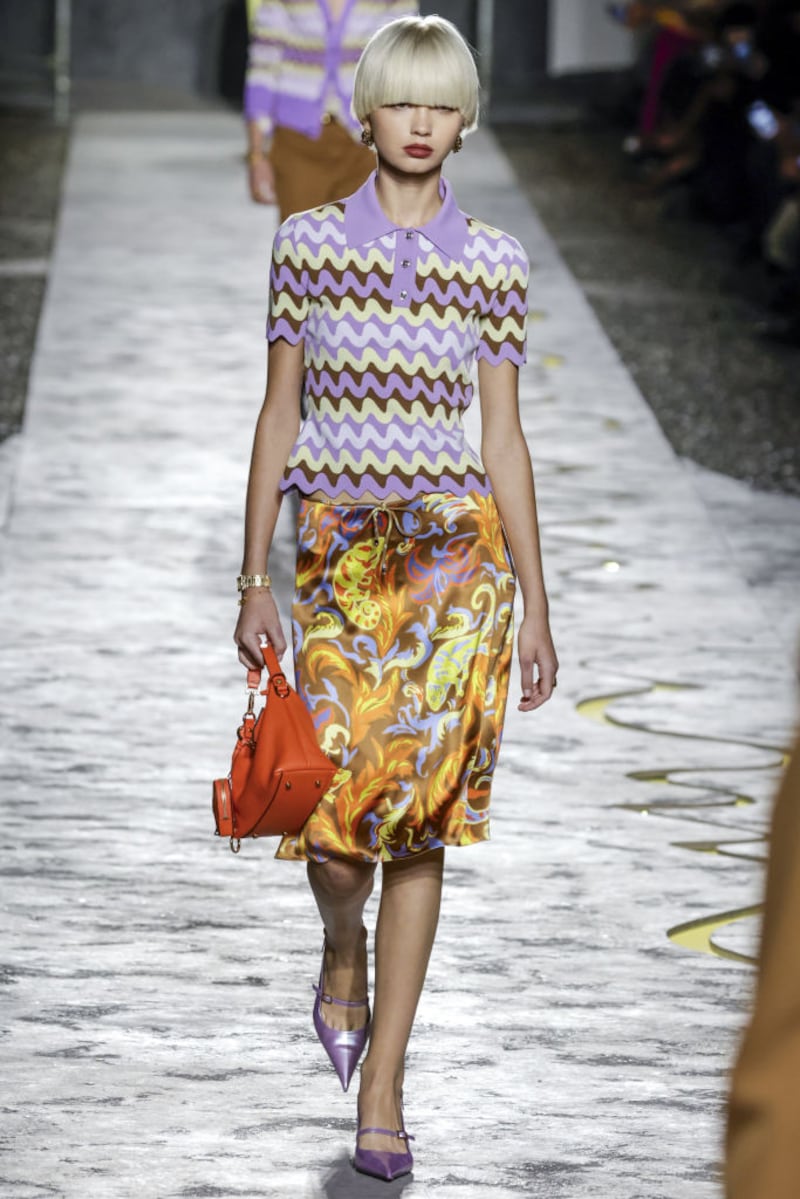 Versace Ready to Wear spring/summer 2025 fashion show. Photograph: Victor Virgile/Gamma-Rapho via Getty Images