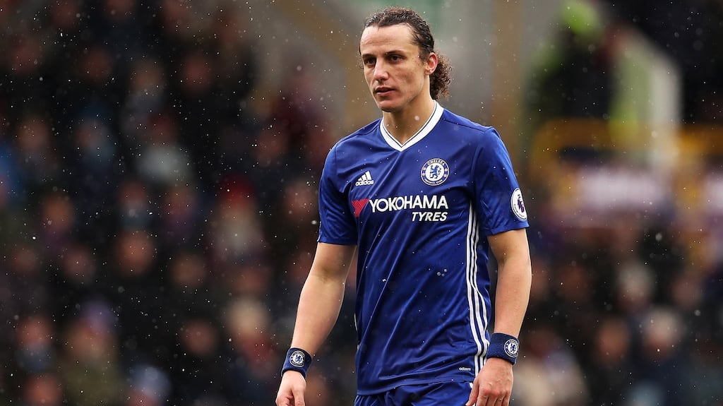 David Luiz is expected to return to the Chelsea team for their clash with Swansea. Photo: Chris Brunskill Ltd/Getty Images