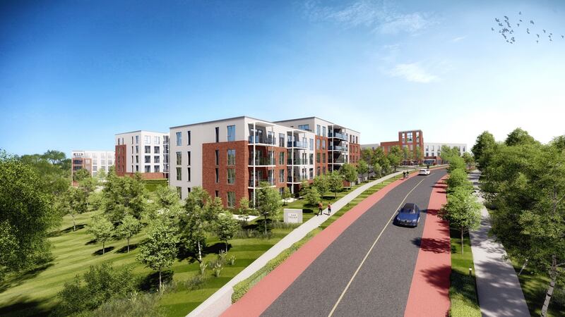 CGI of East Village at Clay Farm: the entire development will comprise about 1,500 homes when completed.