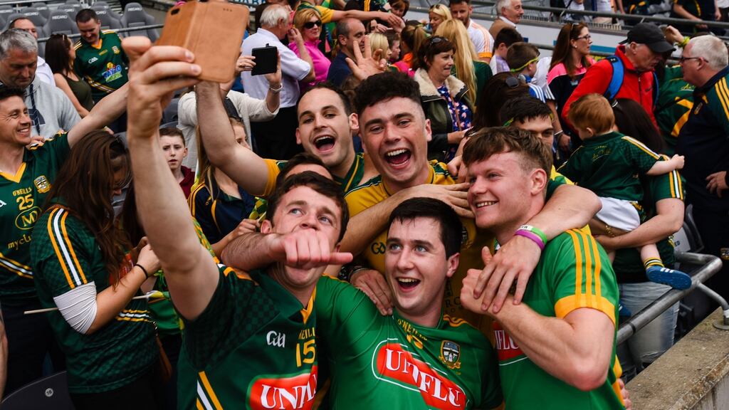 Meath celebrate winning the Christy Ring Cup. The final against Antrim will be replayed on June 25th. Photograph: Inpho
