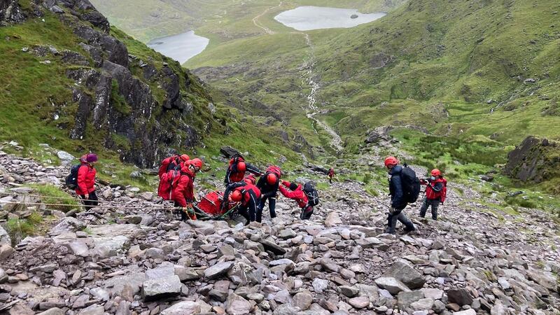 Carrauntoohil is ‘not a walk in the park,’ said Kerry Mountain Rescue Team. Photograph: KMRT